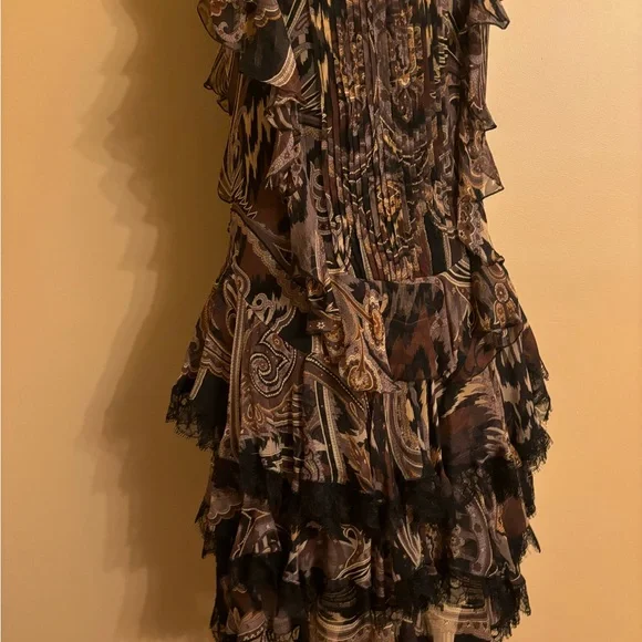 ETRO Paisley Print Dress In Black & Brown (Bag included)